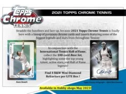 Topps - 2021 Chrome Tennis - Hobby Lite Box(Topps 2021 Chrome Tennis Hobby Lite Box) -The Card Vault Store topps 2021 chrome tennis hobby lite box the card vault 4