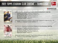 Topps - 2021/22 Bundesliga Stadium Club Chrome Football (Soccer) - Hobby Box(Topps 2021 22 Bundesliga Stadium Club Chrome Football Soccer Hobby Box) -The Card Vault Store topps 202122 bundesliga stadium club chrome football soccer hobby box the card vault 6