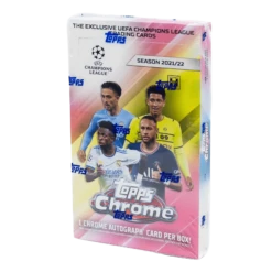 Topps - 2021/22 UEFA Chrome Football (Soccer) - Hobby Box(Topps 2021 22 Uefa Chrome Football Soccer Hobby Box)
