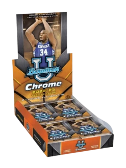 Topps - 2022/23 Bowman University Chrome Basketball (NBA) - Hobby Box (24 Packs)(Topps 2023 Bowman University Chrome Basketball Cards Hobby Box 24 Packs)