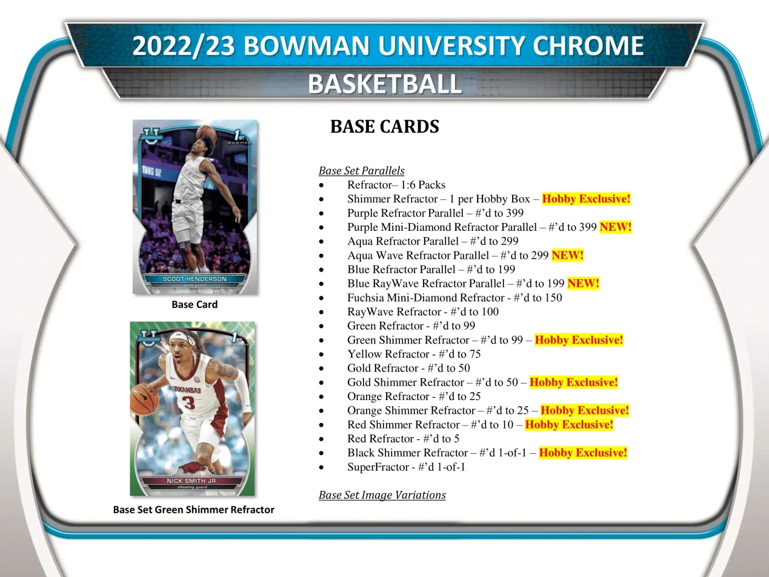 Topps - 2022/23 Bowman University Chrome Basketball (NBA) - Hobby Box (24 Packs)(Topps 2023 Bowman University Chrome Basketball Cards Hobby Box 24 Packs) 3 Topps - 2022/23 Bowman University Chrome Basketball (NBA) - Hobby Box (24 Packs)(Topps 2023 Bowman University Chrome Basketball Cards Hobby Box 24 Packs) - Image 3