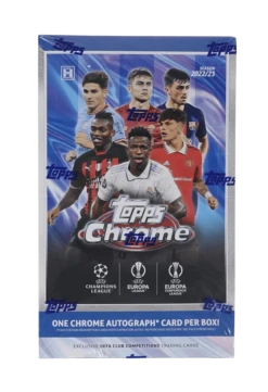 Topps - 2022/23 Chrome UEFA Competitions Football (Soccer) - Hobby Box(Topps 2022 23 Chrome Uefa Competitions Football Soccer Hobby Box)