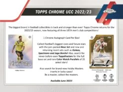 Topps - 2022/23 Chrome UEFA Competitions Football (Soccer) - Hobby Box(Topps 2022 23 Chrome Uefa Competitions Football Soccer Hobby Box) -The Card Vault Store topps 202223 chrome uefa competitions football soccer hobby box the card vault 3