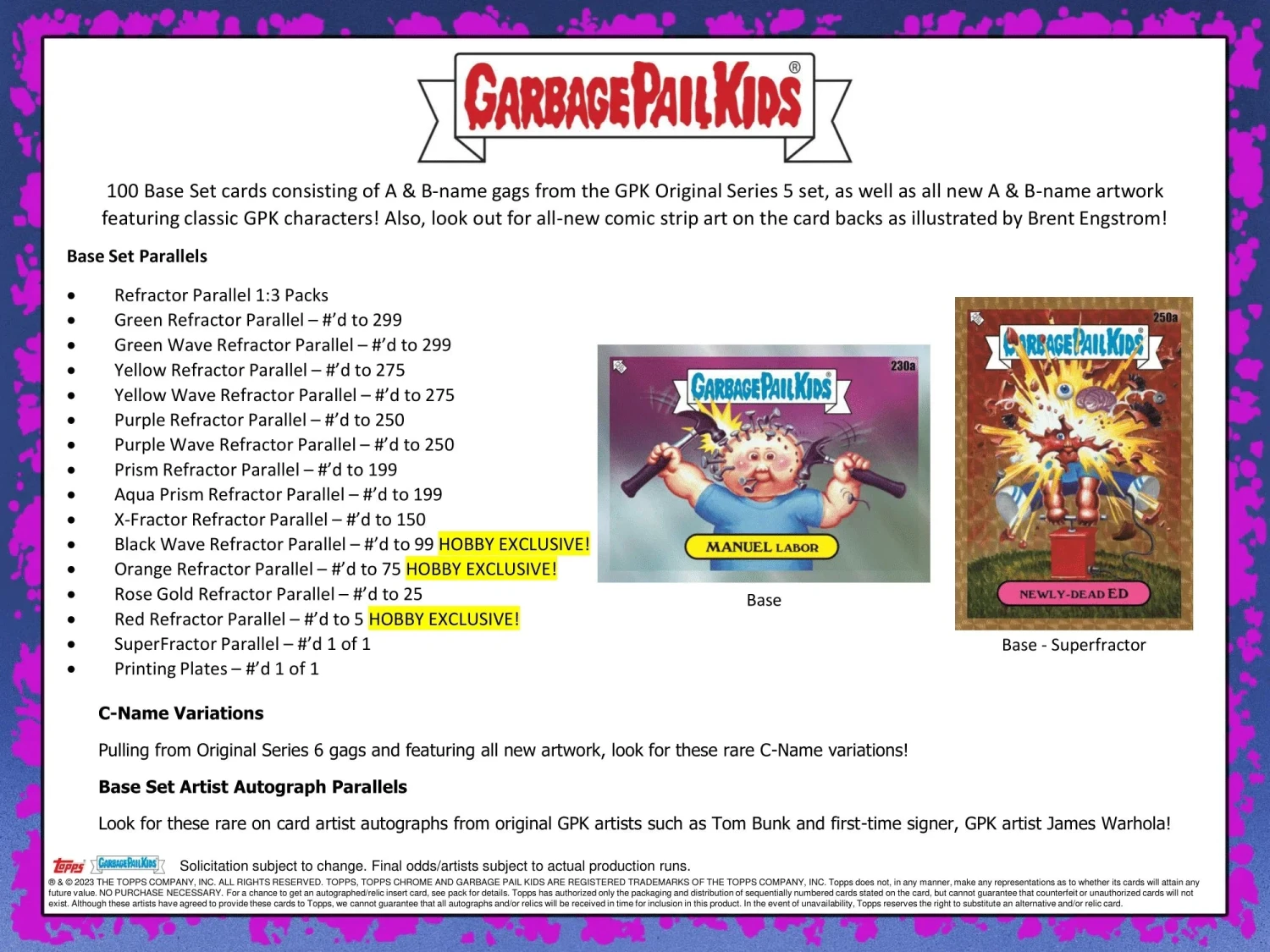 Topps - 2023 Chrome Garbage Pail Kids - Hobby Box(Topps 2023 Chrome Garbage Pail Kids Hobby Box) 3 Topps - 2023 Chrome Garbage Pail Kids - Hobby Box(Topps 2023 Chrome Garbage Pail Kids Hobby Box) - Image 3