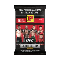 Panini UFC 2022 Debut Edition Trading Cards - Booster Box (24 Packs)(Ufc 2022 Debut Edition Trading Cards) -The Card Vault Store ufc 2022 debut edition trading cards booster box 24 packs the card vault 2